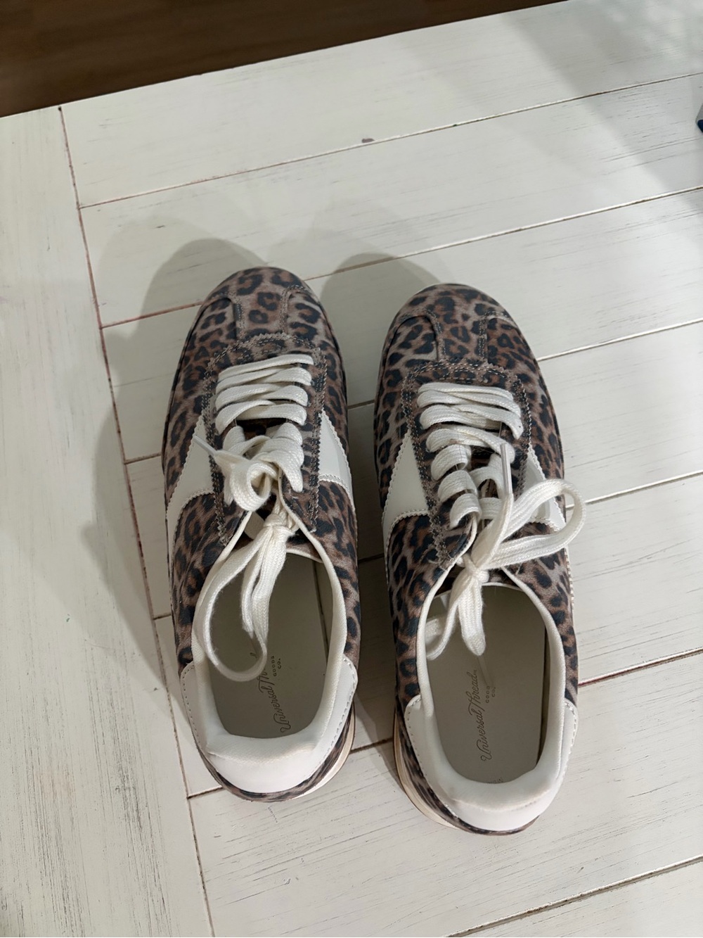 Women's Leopard Print Sneakers with White Accents